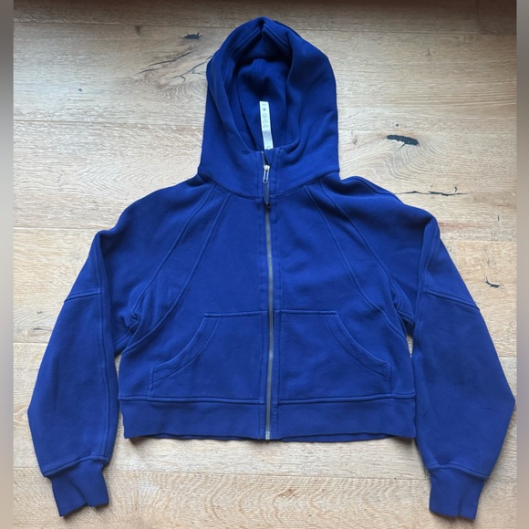 🔥🔥Lululemon Oversized Scuba full zip Hoodie Sz XS\ S blue price firm! - Picture 2 of 7